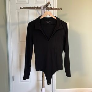 Abercrombie Soft A&F Rib Long Sleeve Bodysuit
